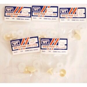 Westrim Crafts 9645  20mm Doll Joints 1 Pair Ea VTG Sealed 5 Pkgs